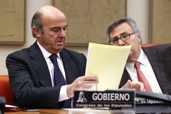 El minstro de Economía en funciones, Luis de Guindos (Foto: EFE).