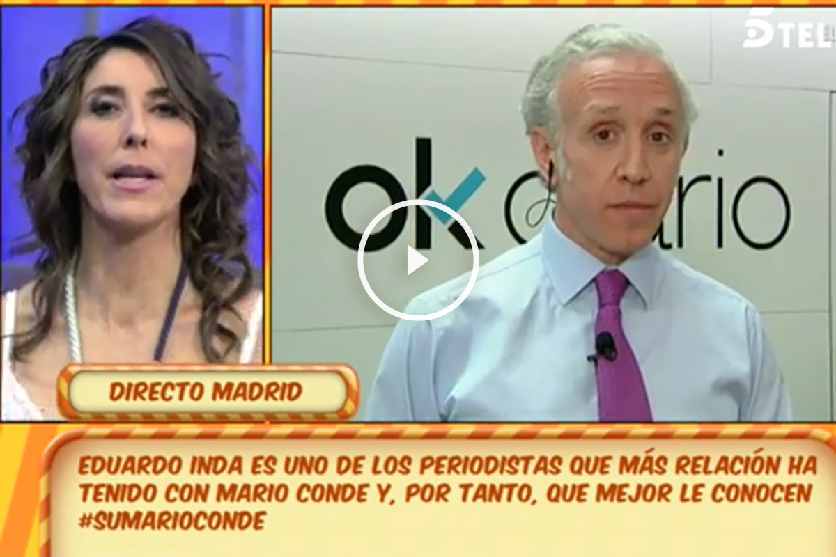 El director de OKDIARIO, Eduardo Inda, durante su entrevista en el programa de Sálvame.