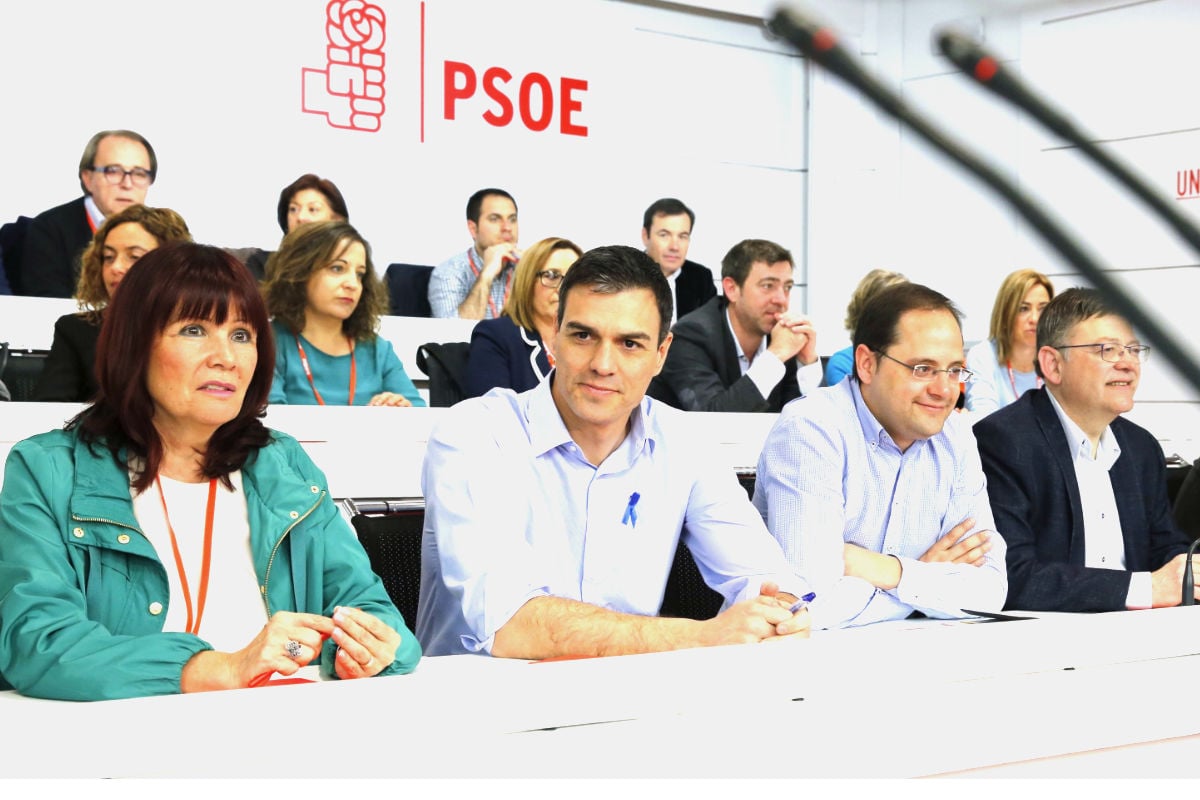 Pedro Sánchez, secretario general del PSOE, en el transcurso del Comité Federal (FOTO:EFE)