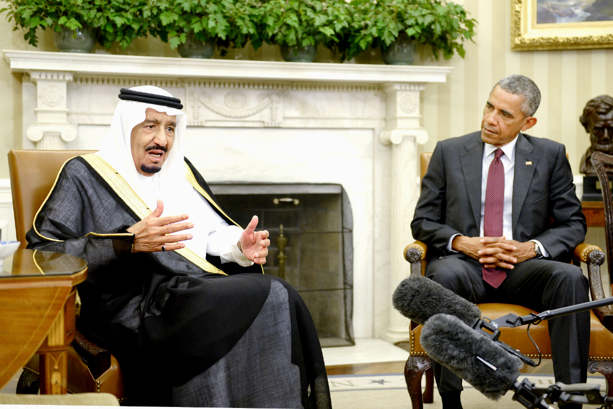 Salmán bin Abdulaziz, rey de Arabia Saudí, junto a Barack Obama (Foto: GETTY).