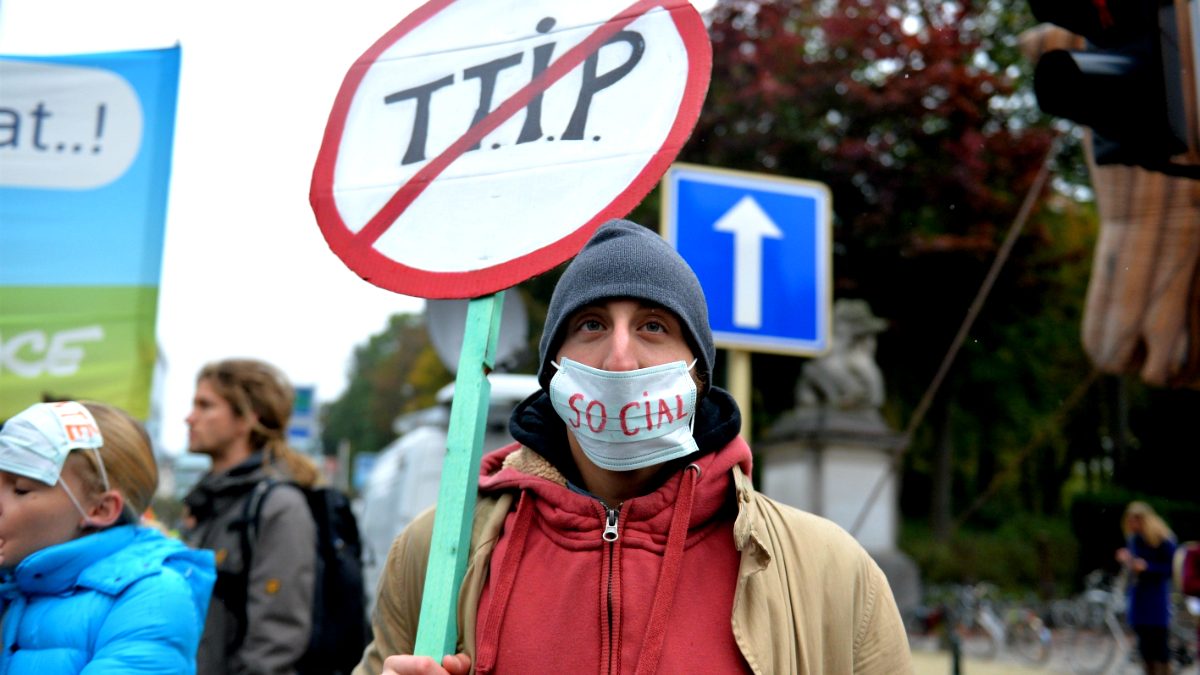 Protestas contra el TTIP en Bruselas (Foto: GETTY).