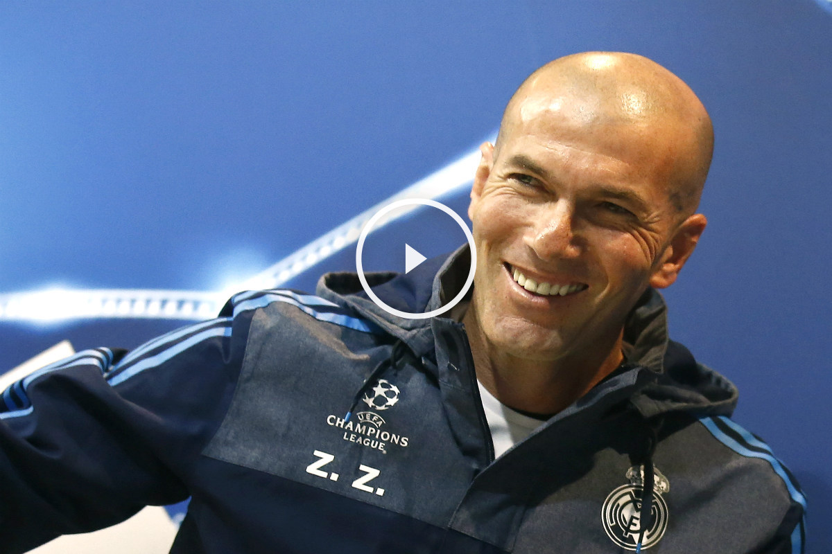 Zidane, en la rueda de prensa previa al duelo ante la Roma. (Reuters)