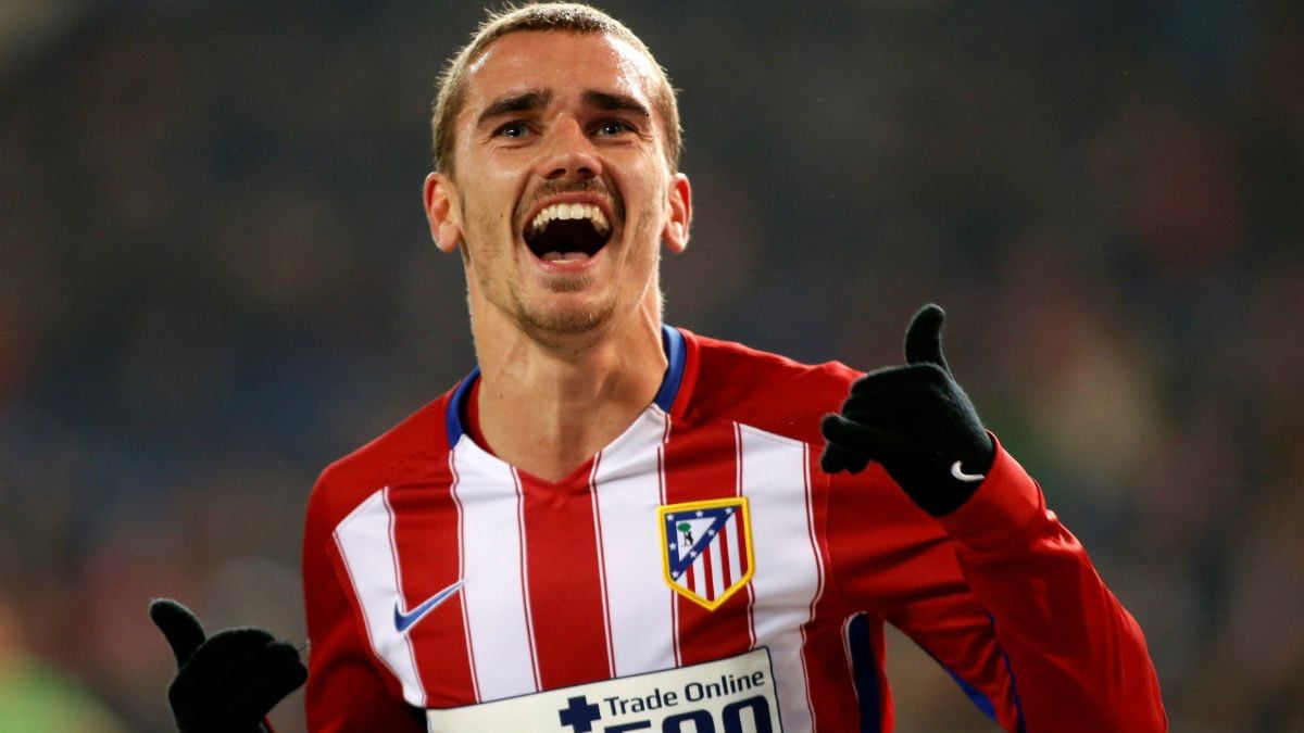 Antoine Griezmann celebra un gol con el Atlético. (Getty)