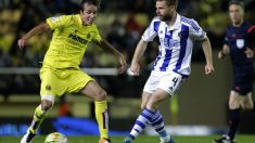 Illarra, en un partido con la Real en El Madrigal. (AFP)