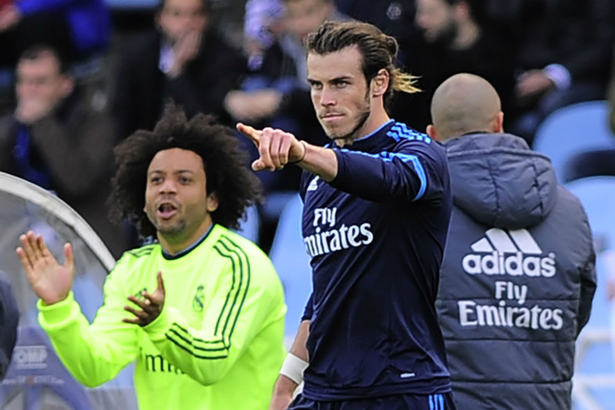 Bale celebra el gol contra la Real Sociedad. (AFP)
