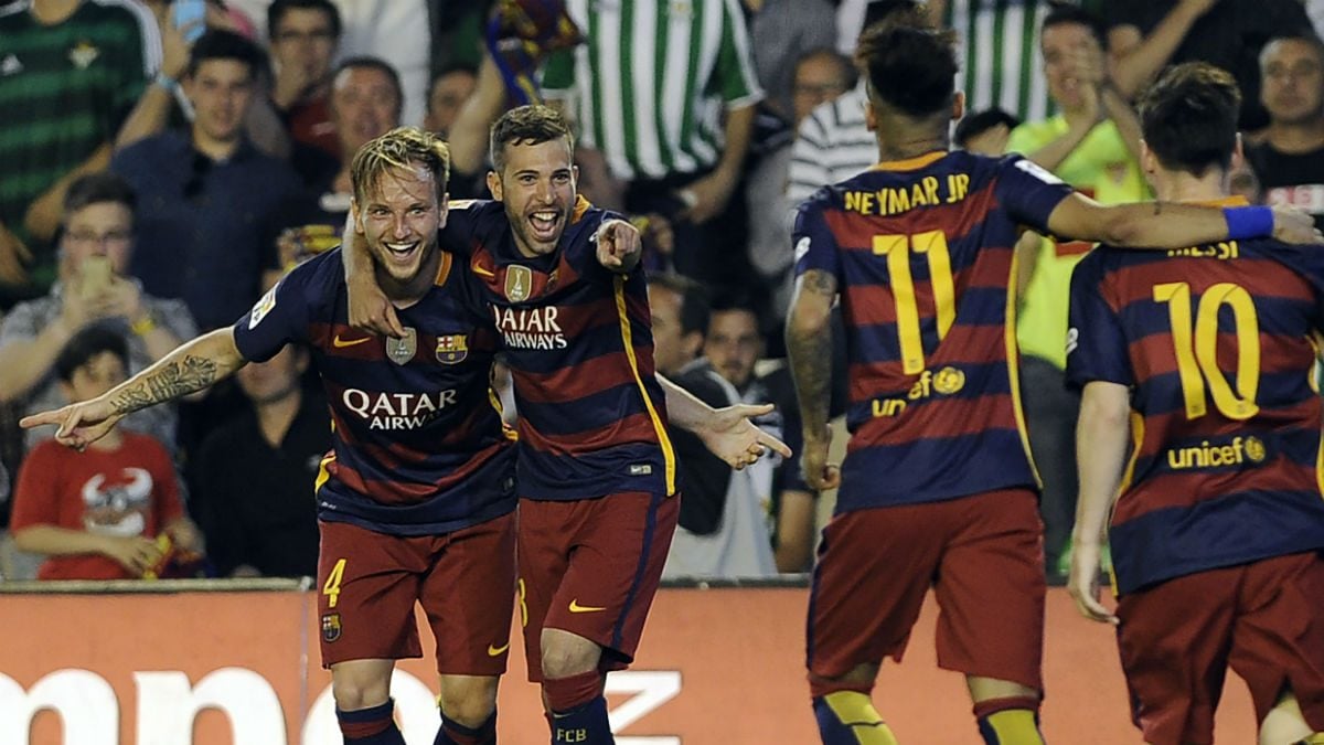 Los jugadores del Barcelona celebran un gol. (AFP)