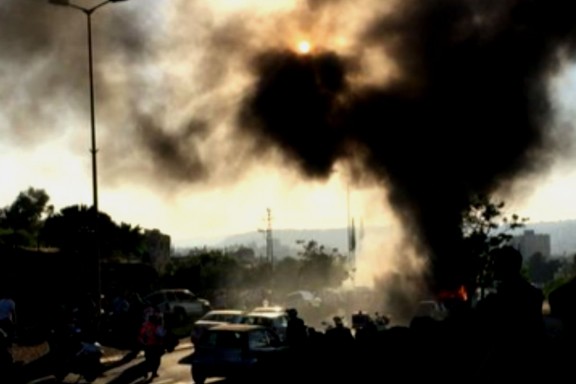 Imagen de la explosión en Israel.