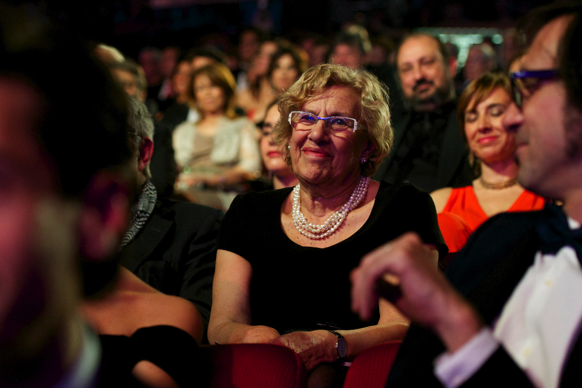 La alcaldesa Carmena en los Premios Goya. (Foto: GETTY)