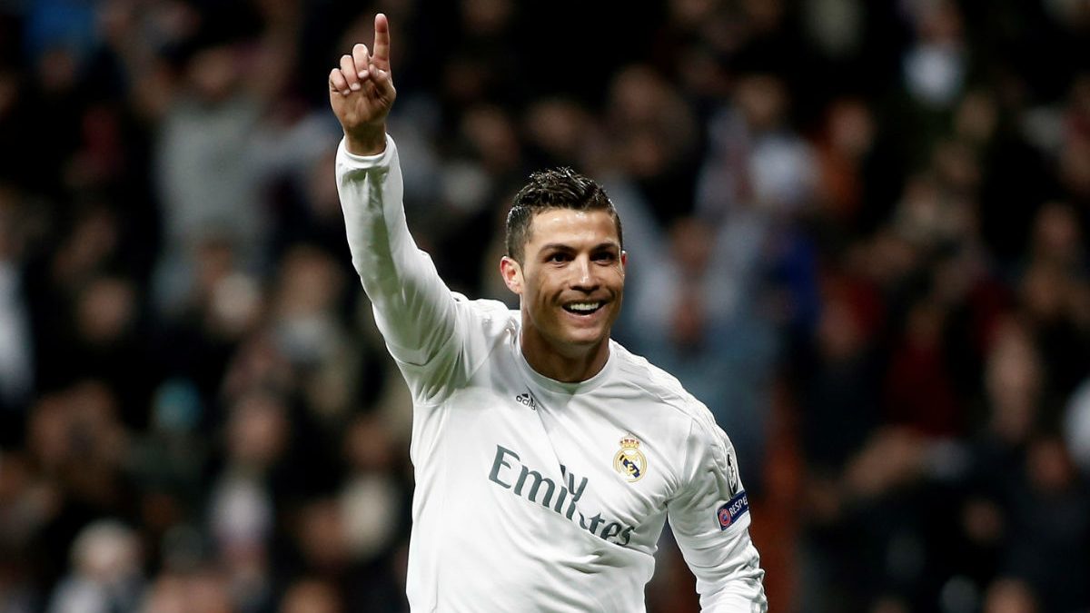 Cristiano Ronaldo celebra un gol en la Champions League. (Getty)