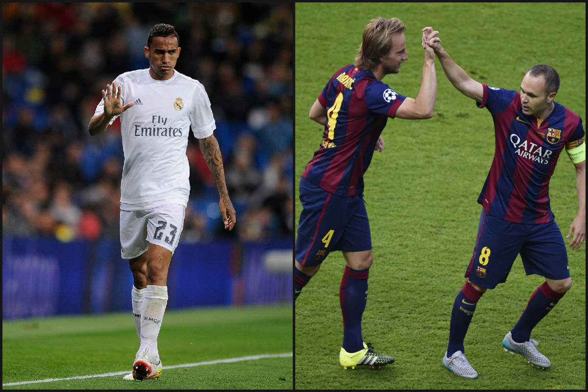 Danilo, Rakitic e Iniesta.