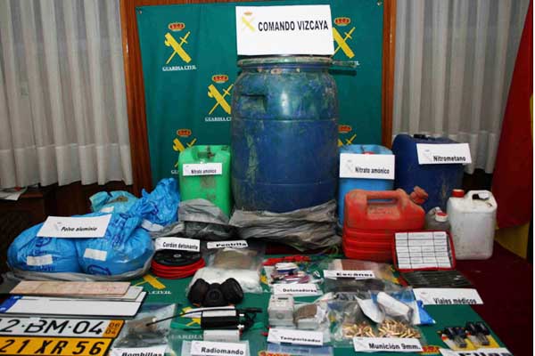 Material incautado por la Guardia Civil al Comnando Vizcaya de ETA. (Foto: Ministerio del Interior)