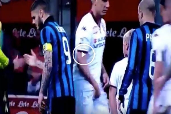 Maxi López negó el saludo a Icardi.