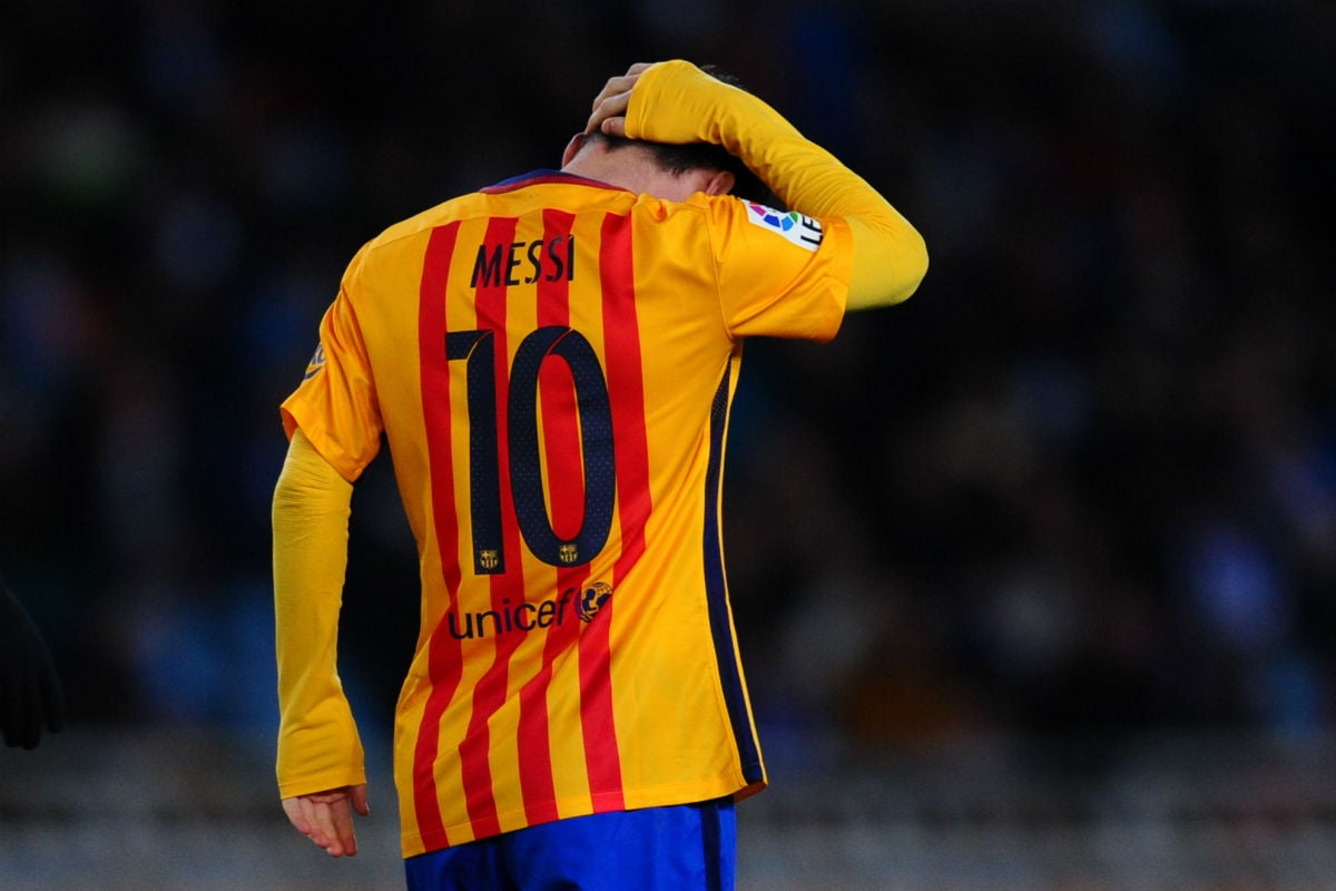 Leo Messi estuvo ausente en Anoeta. (Getty)