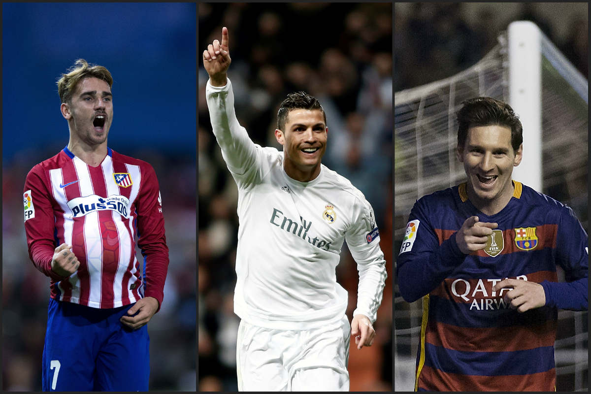 Cristiano, Messi y Griezmann lideran a sus equipos.