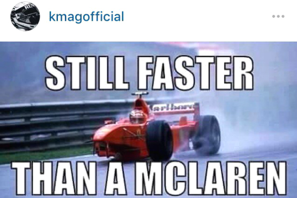 Magnussen se ríe del McLaren de Alonso. (Instagram)