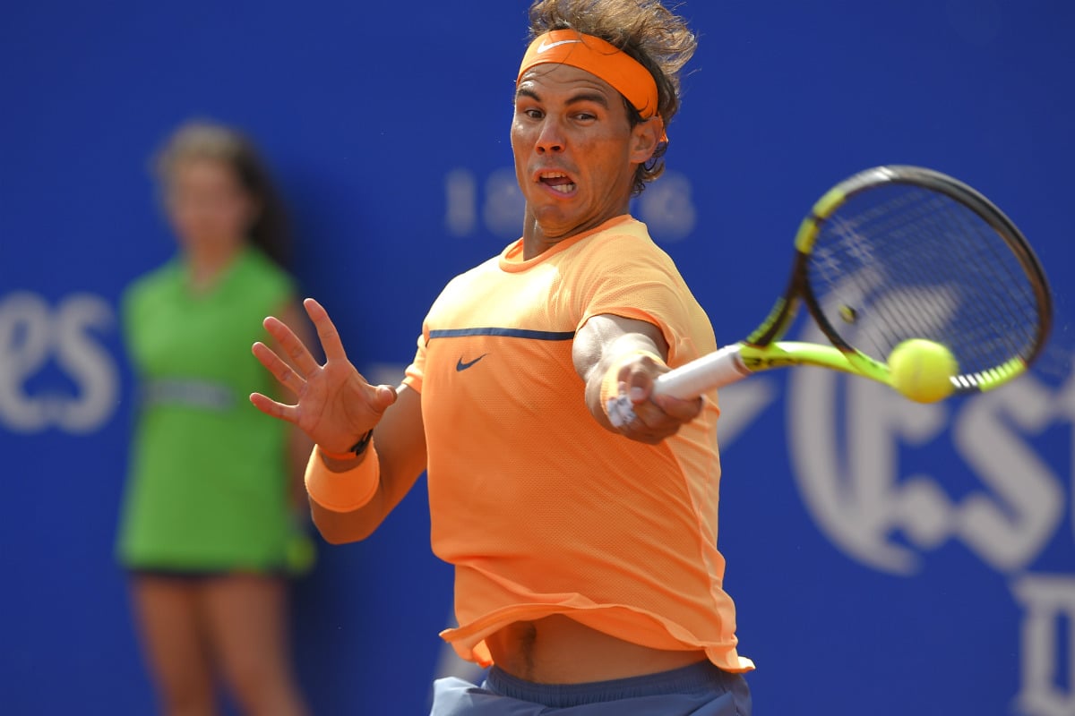 Rafa Nadal doblegó a Granollers en dos sets en su primer partido en Barcelona. (AFP)