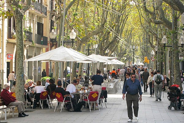 Imagen de la rambla de Poblenou.