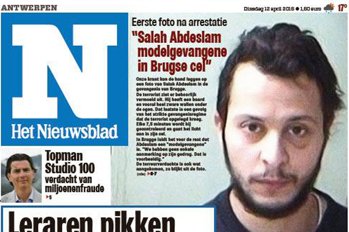 Salah Abdeslam. (Foto: ‘Het Nieuwsblad’)