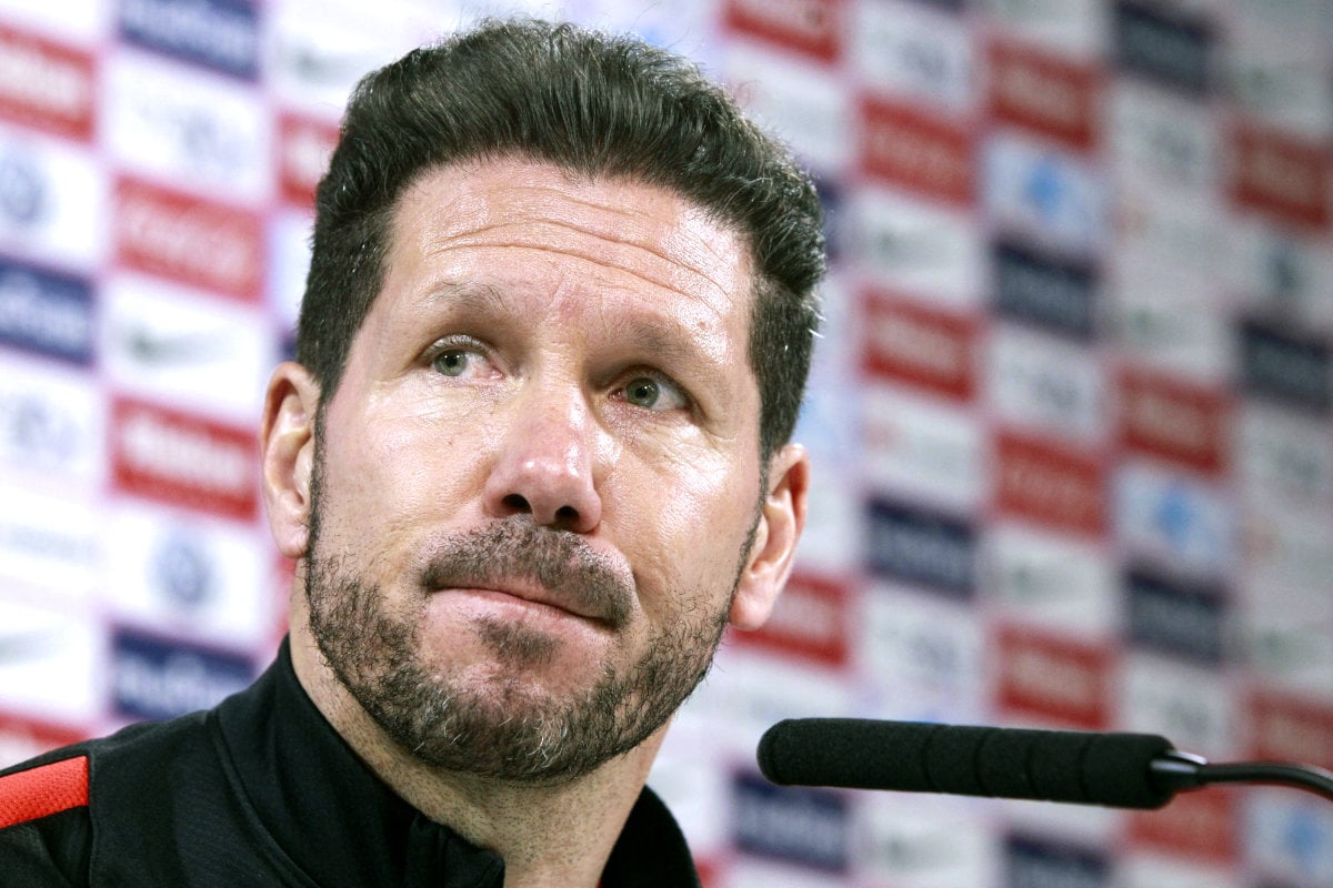 Simeone contesta a las preguntas en rueda de prensa. (EFE)