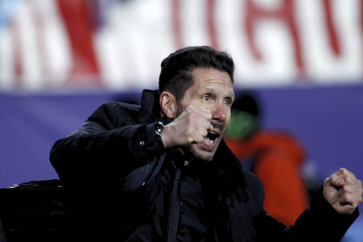 Simeone enloqueció con la victoria en el Allianz Arena. (Getty)