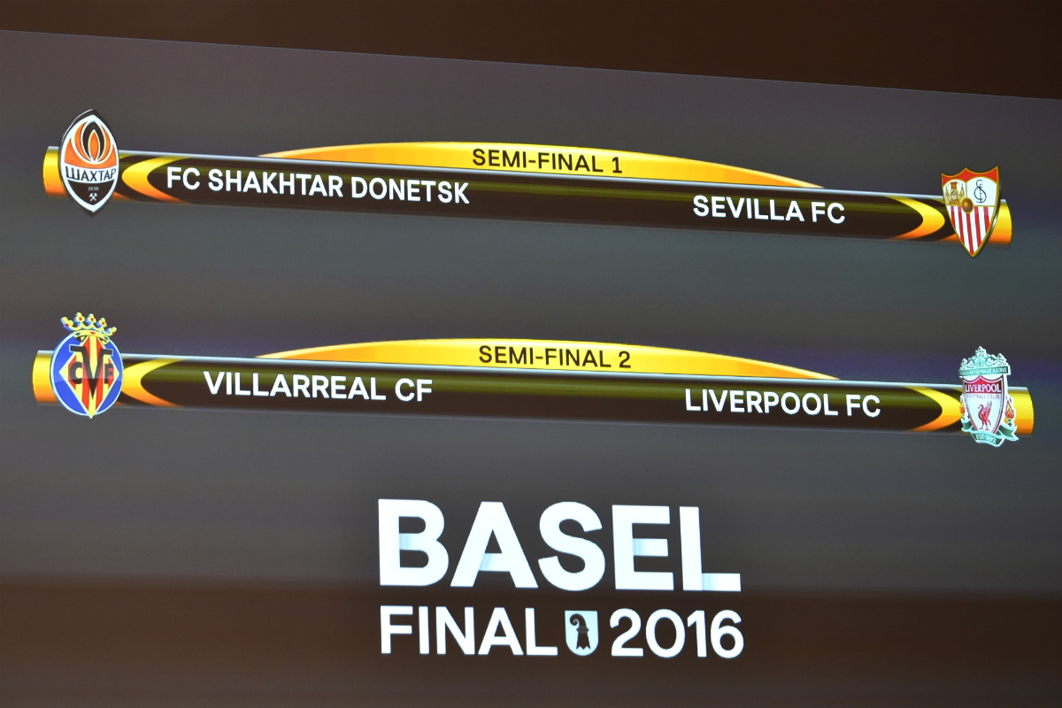 Así quedaron los emparejamientos de las semifinales de la Europa League. (AFP)