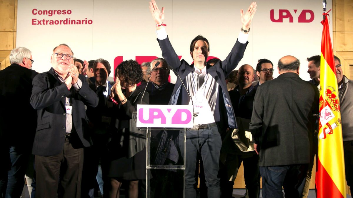 Gorka Maneiro tras ser elegido nuevo líder de UPyD (Foto: Efe).