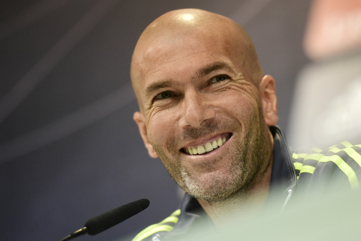 Zidane, durante una rueda de prensa. (AFP)