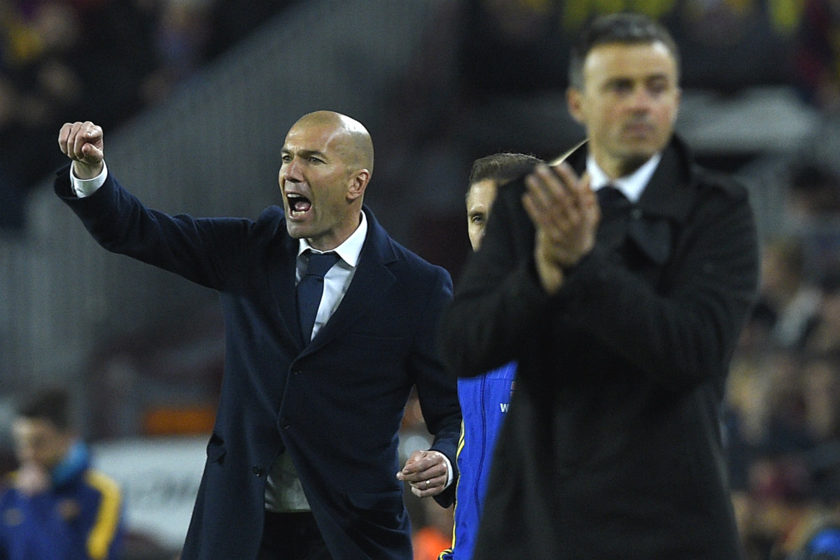 Zidane celebra uno de los goles del Real Madrid. (AFP)
