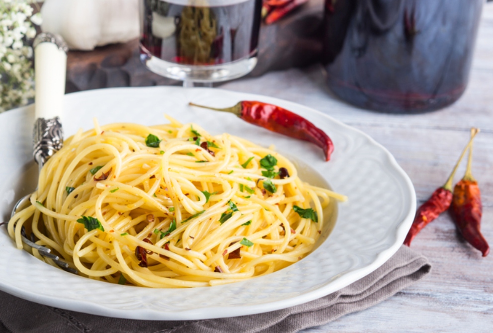 Receta de Espaguetis al ajoaceite