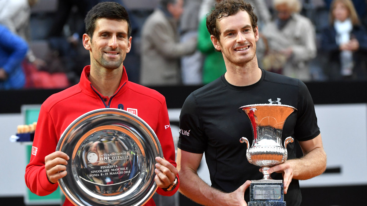 Murray ganó a Djokovic en dos sets (3-6, 3-6) en la final de Roma. (AFP)