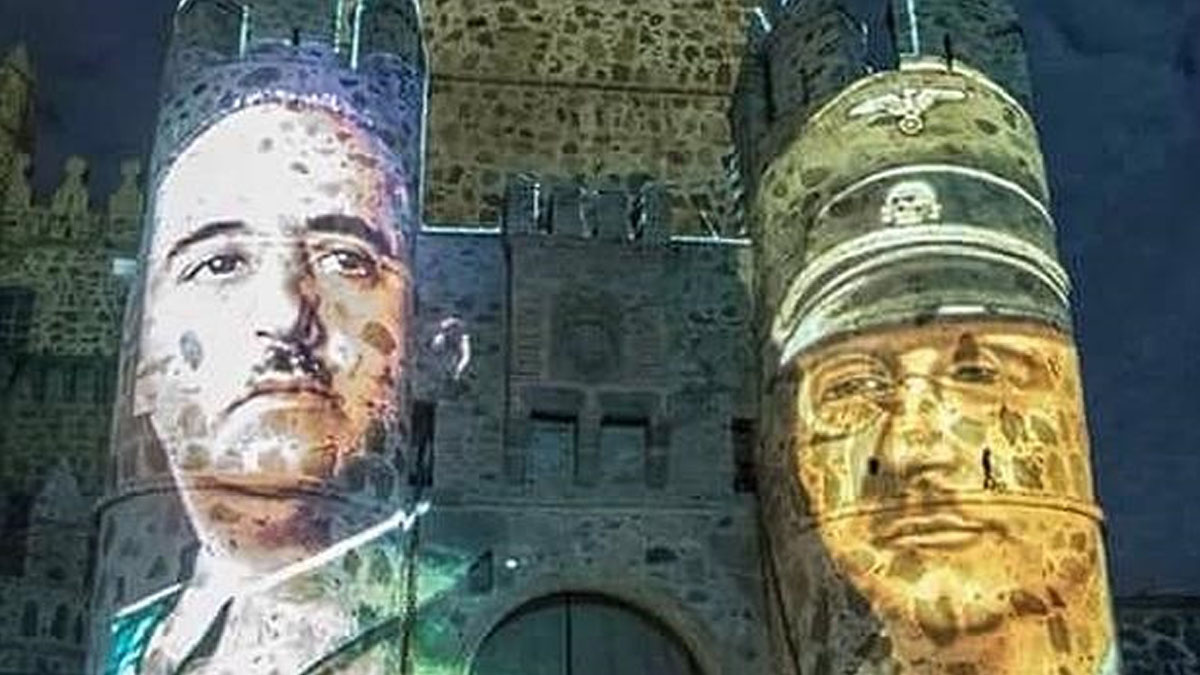 Franco y Himmler en la proyección de Guadamur.