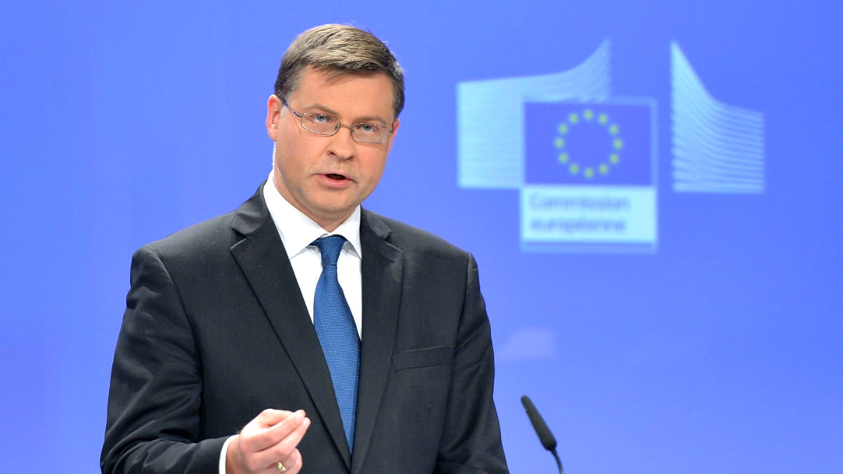 El vicepresidente de la Comisión Europea, Valdis Dombrovskis (foto: Efe).
