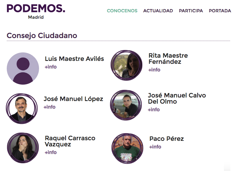 Parte de los integrantes del Consejo Ciudadanos de Podemos Madrid Ciudad. (Clic para ampliar)