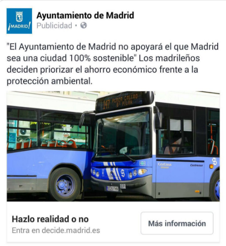 Anuncio que lleva al error del Ayuntamiento de Carmena.