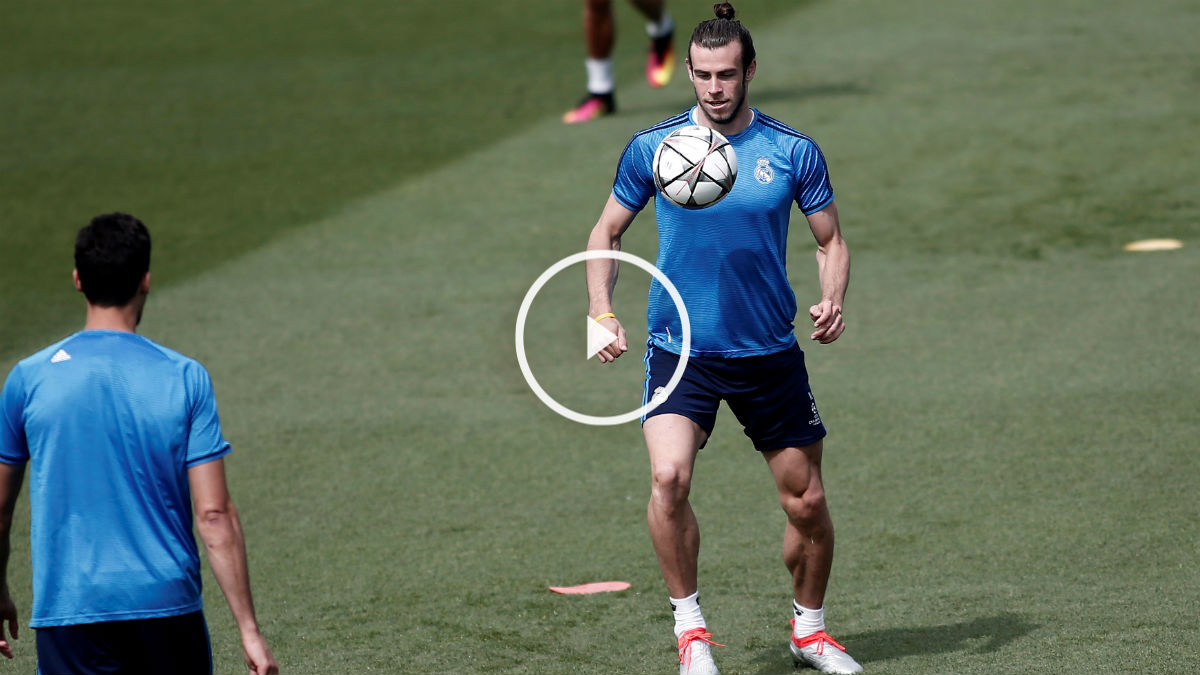 Bale, en el entrenamiento del Real Madrid. (Getty)