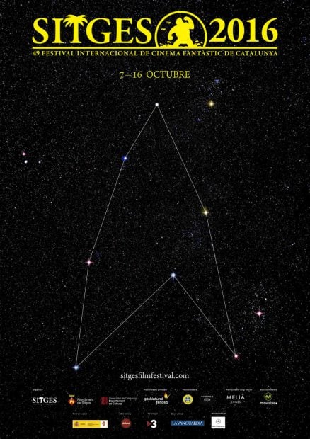 El cartel de la 49 edición en el que una constelación conforma el símbolo de la famosa nave Enterprise, pilotada por el capitán Spock. (Foto: Festival de Sitges)