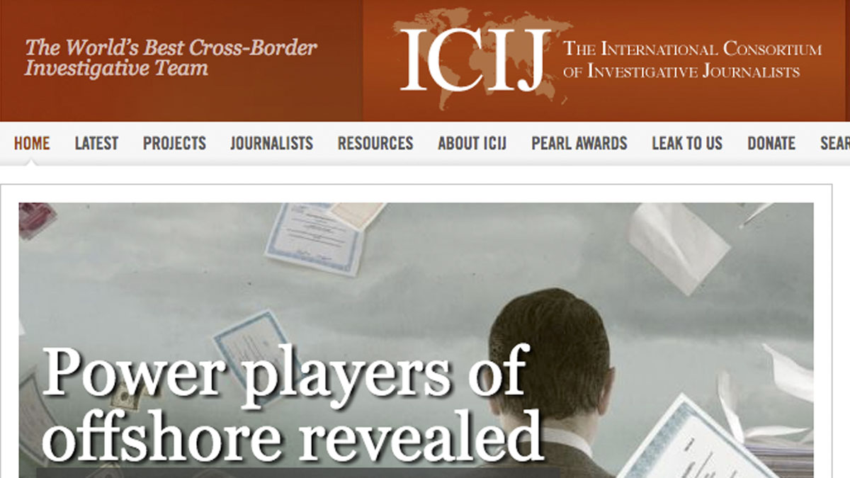 Web de ICIJ.
