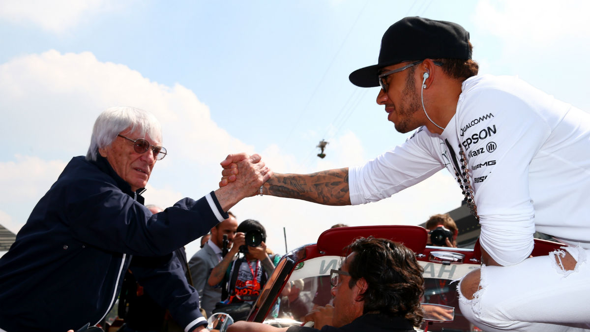 Ecclestone y Hamilton, personaje y piloto más influyentes de la Fórmula 1 actual. (Getty)