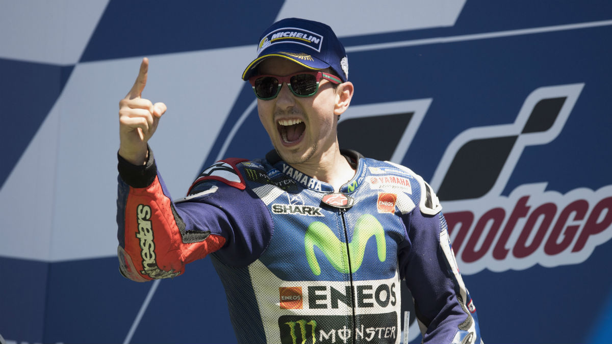 Jorge Lorenzo celebra una victoria durante su etapa en Yamaha. (Getty)