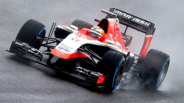 Jules Bianchi, durante el Gran Premio de Japón de 2014 que acabaría costándole la vida. (Getty)