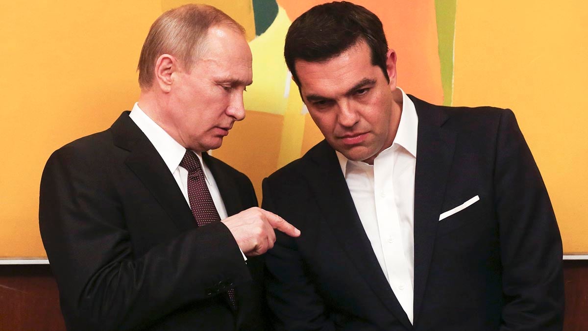 Vladimir Putin junto a Alexis Tsipras en Grecia (Foto: Reuters)