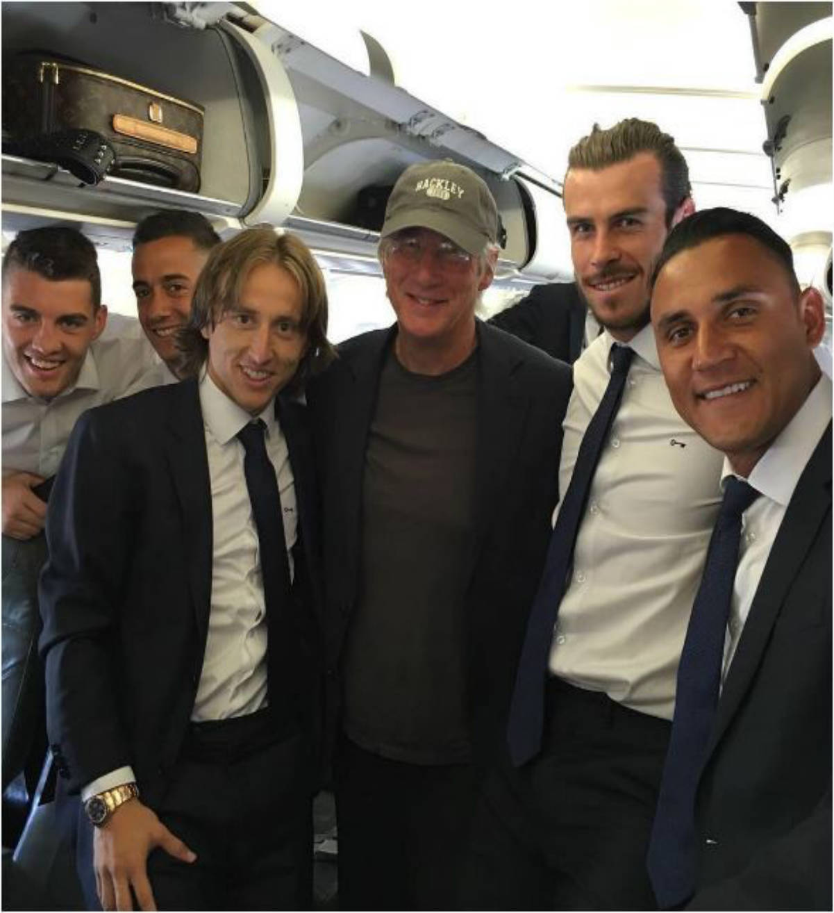 Richard Gere viajó en el avión del Real Madrid a Milán (Instagram)