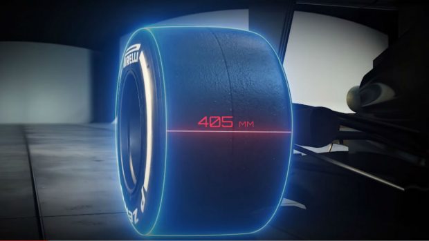Los nuevos neumáticos de Pirelli para 2017 serán más anchos que los actuales.