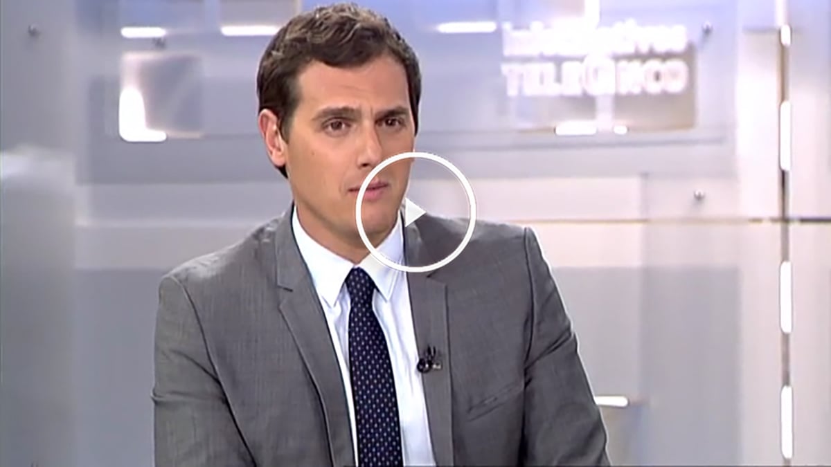 Albert Rivera durante su entrevista en Telecinco.