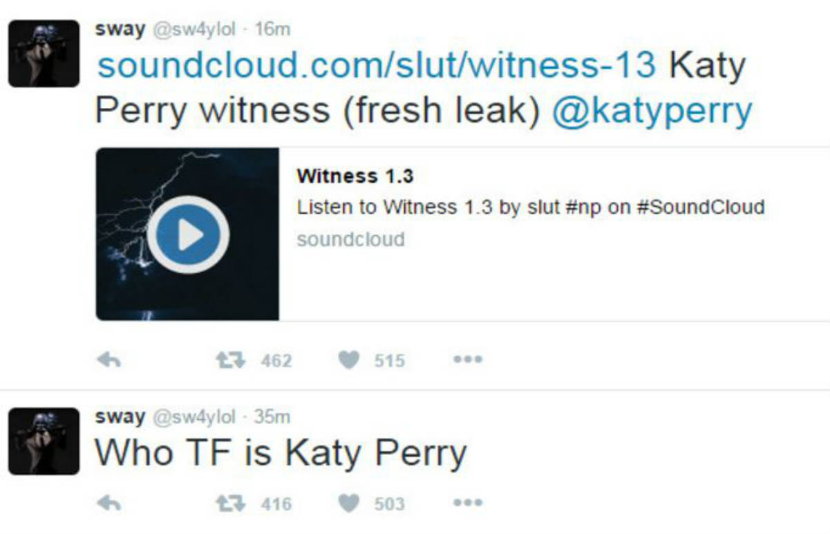 Hackean la cuenta de Twitter de Katy Perry 