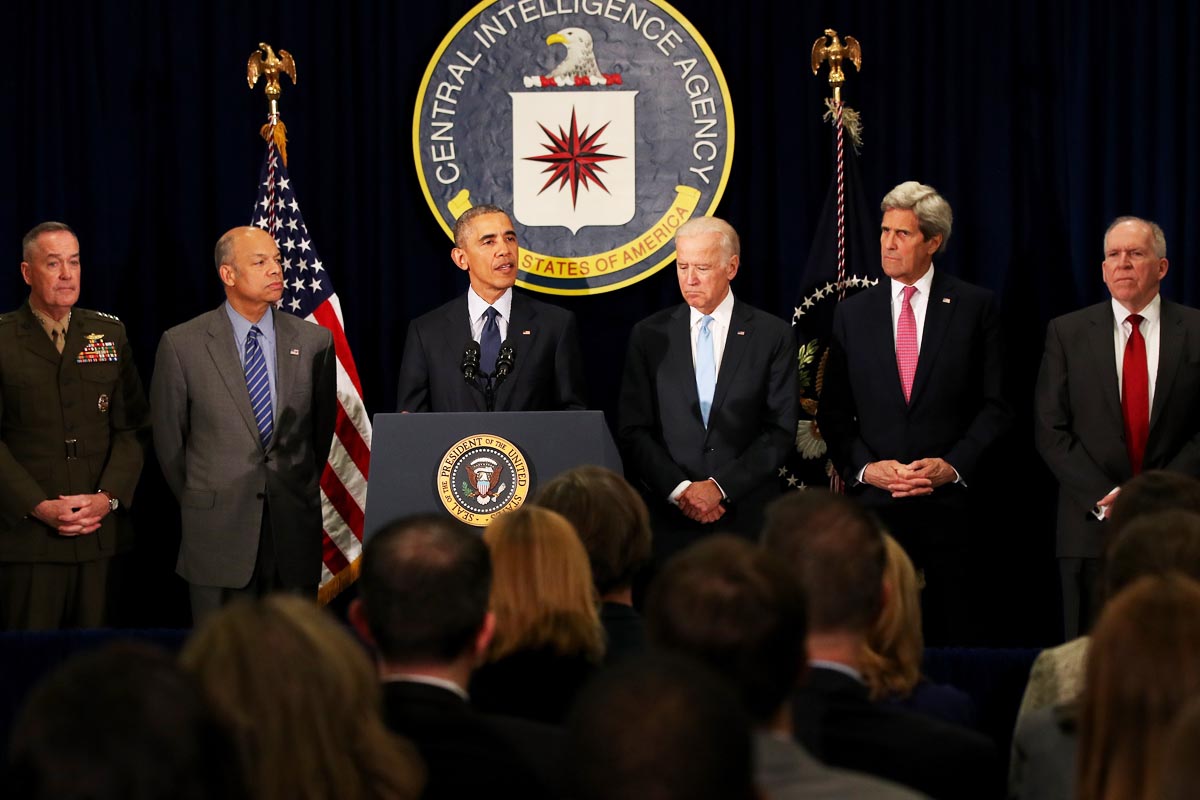 Obama ofrece un discurso en la sede de la CIA (Foto: Getty)