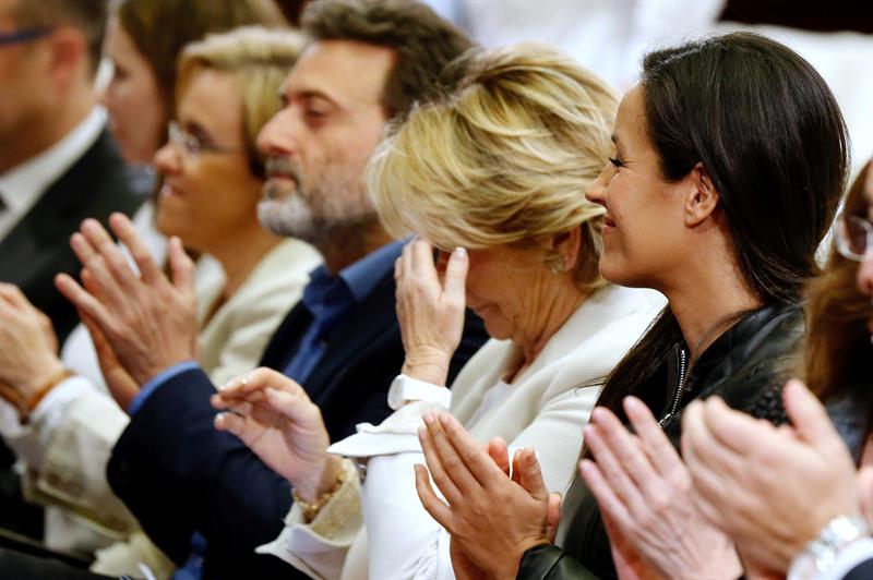 Aguirre, junto a Causapié, Valeinte y Villacís en la presentación del Comisionado. (Foto: EFE)