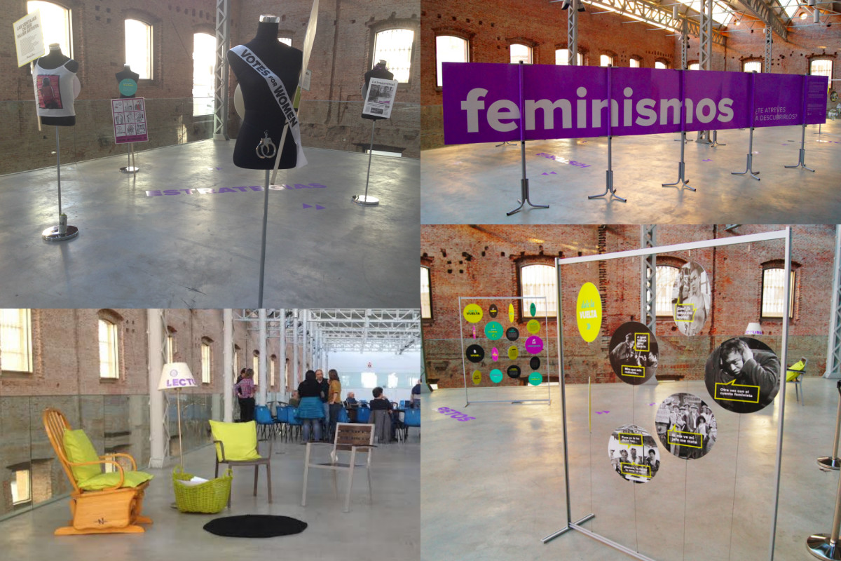 Exposición sobre feminismos. (Fotos: OKDIARIO, Rotupia)