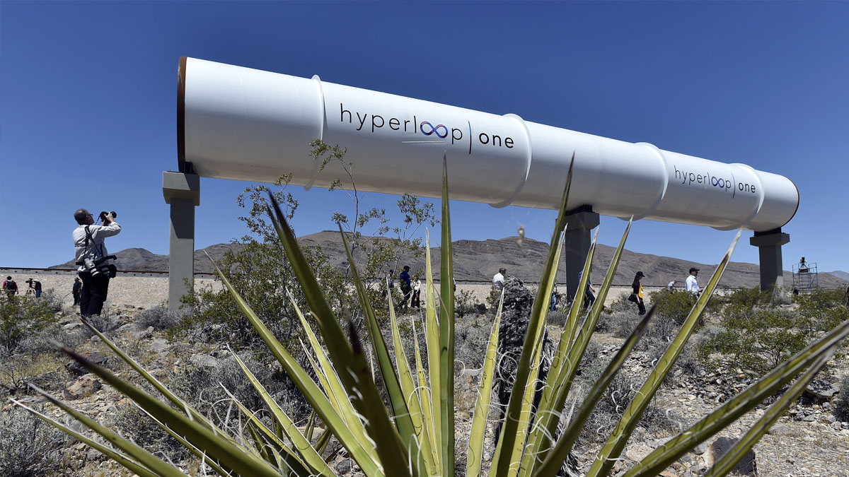 Instalación de un tubo de Hyperloop en Las Vegas. (Foto: AFP)