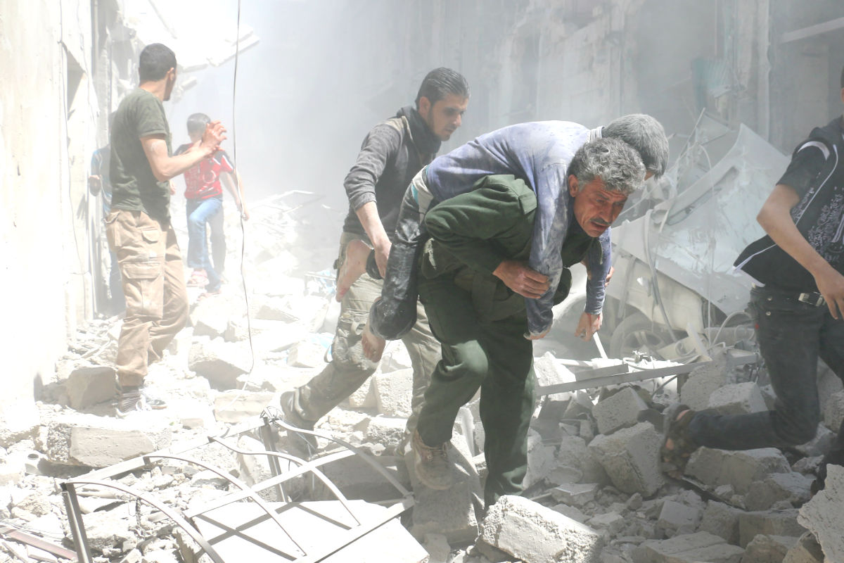 Imagen de un reciente bombardeo en Siria (Foto: AFP).